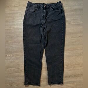 ASOS New Look, Lift & Shape, high waisted mom jeans, washed black, size 12 short